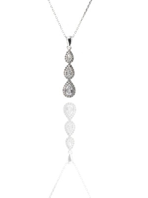 Neva jewelry Üçlü Sıra Taşlı Kolye