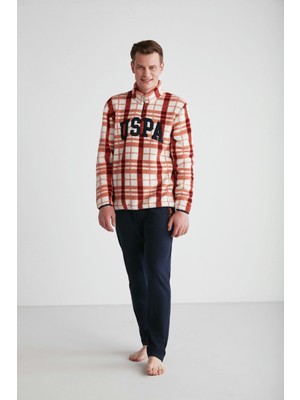 U.S. Polo Assn.   Erkek Turuncu Polarlı Pijama Takımı  18754