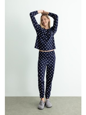 DeFacto Fall in Love Regular Fit Uzun Kollu Pijama Takımı A8413AX23AU