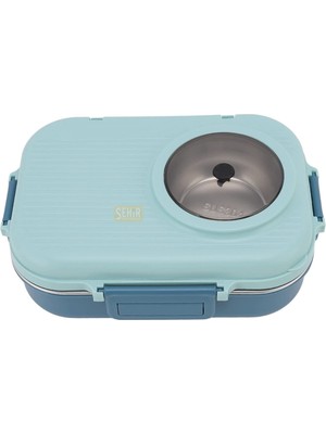 Vagonlife Bento 1100ML Lunchbox Yeni Koleksiyon Tek Katlı Çelik Sefer Tası Kaseli Yemek Kutusu