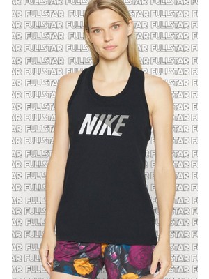 Nike Tee Dri Fit Tank Top Cotton Pamuklu Askılı Siyah Kadın Atlet