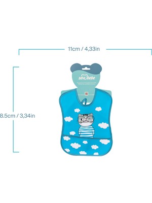Sevi Bebe Küçük Muşamba Önlük Mavi