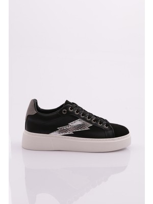 DGN 1002 Kadın Sneaker SİYAH GÜMÜŞ