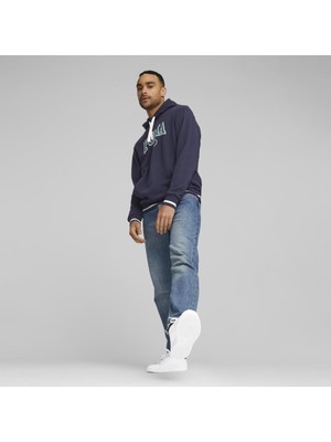 Puma Squad Tr Erkek Mavi Kapüşonlu Sweatshirt