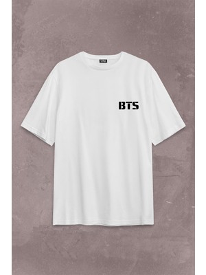 Kendim Seçtim Bts Bangtan Boys Signature Signs Imza Sırt Ön Baskılı Oversize Tişört T-Shirt