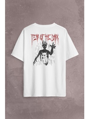 Kendim Seçtim Fear Of The Dark Karanlık Dark Gothic Urban Street Wear Sırt Ön Baskılı Oversize Tişört T-Shirt