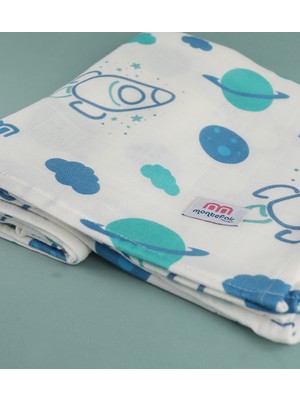 Montefair Uzay Macerası Organik Muslin Örtü 85X85 cm