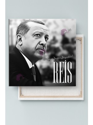 Morfil Sanat Atölyesi Recep Tayyip Erdoğan Cumhurbaşkanı Başkan Erdoğan Rte Kanvas Tablo (7 Farklı Ölçü)