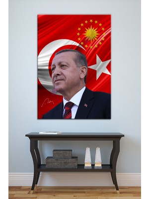 Morfil Sanat Atölyesi Recep Tayyip Erdoğan Cumhurbaşkanı Erdoğan Rte Kanvas Tablo (7 Farklı Ölçü)