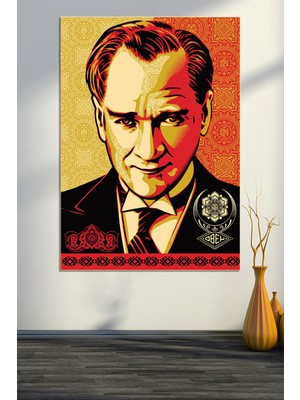 Morfil Sanat Atölyesi Atatürk Mustafa Kemal Kanvas Tablo Okullara Işyerlerine Uygun  (8 Farklı Ölçü)