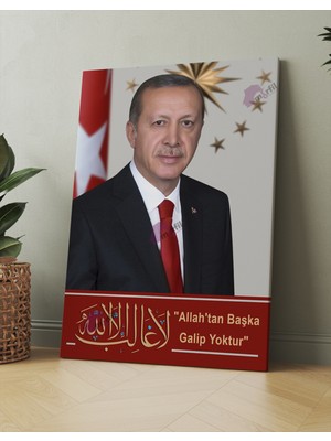Morfil Sanat Atölyesi Recep Tayyip Erdoğan Başkan Erdoğan Rte Kanvas Tablo (7 Farklı Ölçü)
