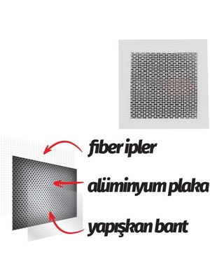 Geseus Duvar Yaması Tesisat ve Soba Borusu Delikleri Için Kalıcı Onarım 15 cm x 15 cm-2 Adet