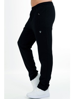 Marco Ferry Lacivert Erkek Üç Iplik Şardonlu Düz Paça Kışlık Eşofman Altı EDY201302L