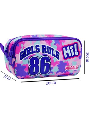 MUGGLE THE ORIGINAL GİRLS RULO 86 MOR ÇİFT BÖLMELİ KALEM ÇANTASI