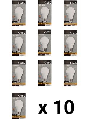 Cata Günışığı LED Ampül 3200K 15W E27 10 Adet CT-4274