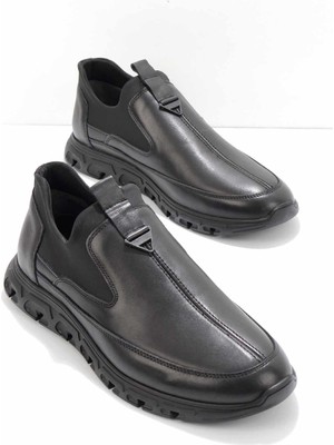 Bambi Siyah Napa Leather Erkek Casual Ayakkabı E01958156843