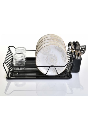 Hanging Dish Drainer Rack Black PE Plated - Zensan Wire Housewares