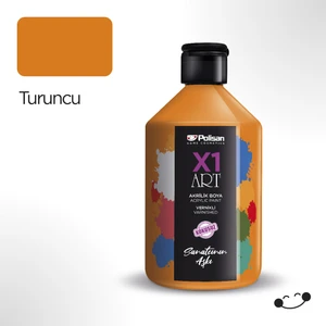 X1 Art Vernikli Hobi Boyası Turuncu 500 ml