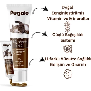 PUGALO Kedi Multi Vitamin Paste (Prebiotic ve Biotin Katkılı Kedi Multi Vitamin Macunu)