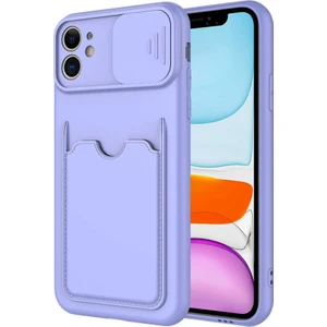 Heptek İletişim Apple iPhone 11 Kılıf Cüzdan Slayt Sürgülü Kamera Korumalı Kartllıklı Bölmeli Silikon Kapak (Kartix)