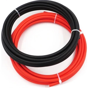 Yakens Enerji Solar Kablo (2m+2m) 6mm Güneş Paneli Kablo Seti Siyah Kırmızı