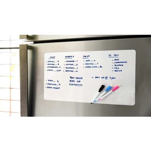 Magnet Planlayıcı , Katlanabilir Silinebilir Mıknatıslı Yazı Tahtası Panosu 30X42 Cm+ 4 Kalem