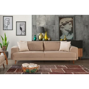 Perla Sofa Nobis Yataklı Kanepe Babyface Sütlü Kahve