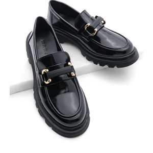 Kadın Loafer Yüksek Taban Tokalı Günlük Ayakkabı Kinles