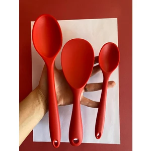Sert Uçlu Isıya Dayanıklı Silikon Uzun Kaşık 28 cm / Kısa Kaşık 22 cm / Kısa Derin Kaşık 20 cm