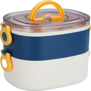 Bento 1200ml Çift Renkli Lunchbox Yeni Koleksiyon 2 Katlı Çelik Sefer Tası Yemek Kutusu
