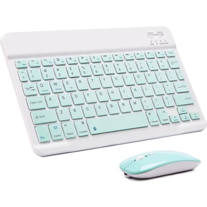 Mk-4 Kablosuz Ergonomik Apple-Android-Windows Manyetik Tablet Kılıf Uyumlu Klavye Mouse Kiti(Türkçe Q Klavye)