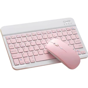 Mk-4 Kablosuz Ergonomik Apple-Android-Windows Manyetik Tablet Kılıf Uyumlu Klavye Mouse Kiti(Türkçe Q Klavye)
