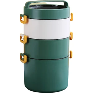 Bento 1800 ml Lunchbox Yeni Koleksiyon 3 Katlı Paslanmaz Çelik Sefer Tası Yemek Kutusu