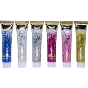 6'lı Tüp Vücut Simi Glitter Jel