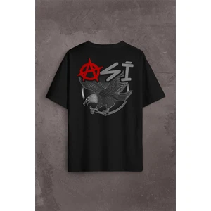 Kendim Seçtim Uçan Kartal Asi Taraftar Beşiktaş Sırt Ön Baskılı Oversize Tişört T-Shirt