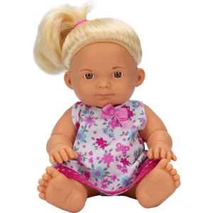 Nil Bebek 23 Cm. 20010 Sarışın Çiçekli Mavi Elbise