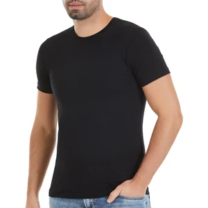 Yıldız Çamaşır Erkek Siyah 3'lü Paket Kısa Kollu Likralı Tshirt