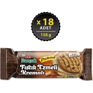 Burçak Fıstık Ezmeli Kremalı Proteinli 158 gr x 18 Adet