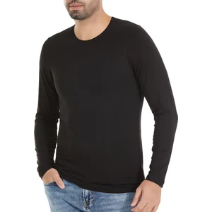 Yıldız Çamaşır Erkek Siyah 3'lü Paket O Yaka Uzun Kol Bambu Tshirt