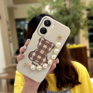 Telefon Kılıfı Vivo Y16 Zincirli Tam Kapaklı Telefon Kılıfı (Yurt Dışından)