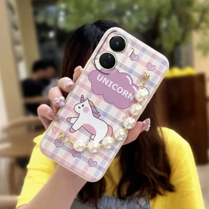 Telefon Kılıfı Vivo Y16 Zincirli Tam Kapaklı Telefon Kılıfı (Yurt Dışından)