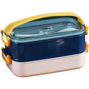 Bento 1600ML Lunchbox Yeni Koleksiyon 2 Katlı Çelik Sefer Tası Yemek Kutusu