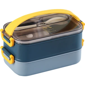 Bento 1200ML Lunchbox Yeni Koleksiyon 2 Katlı Çelik Sefer Tası Yemek Kutusu