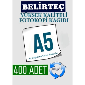 A5 Fotokopi Kağıdı 400 Adet Parlak Beyaz