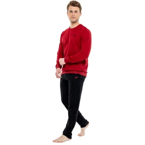Mod Collection - Erkek Bordo Yuvarlak Yaka Eşofman Takımı  3932