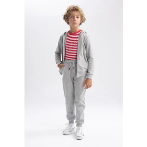 Erkek Çocuk Gri Dokulu Jogger Okul Eşofman Alt R5970A623AU
