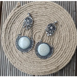 HD Marketim Küpe Otantik Swaroski Taşlı Vintage Sallantılı Küpe