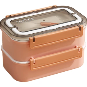 Bento 1600ML Lunchbox Yeni Koleksiyon 2 Katlı 4 Bölmeli Çelik Sefer Tası Yemek Kutusu