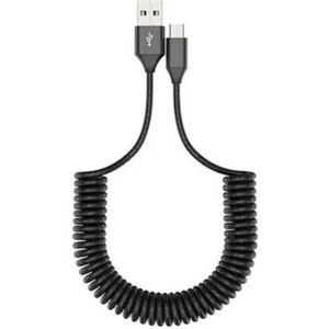 Android Spiral Typ-C 3.0A Hızlı Şarj ve Data Kablosu