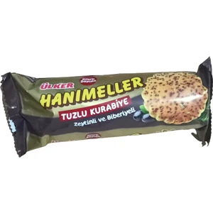 Hanımeller Tuzlu Kurabiye Zeytinli ve Biberiyeli 81 gr x 18 Adet